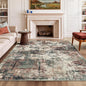 Rugflix 5x7 Area Rugs for Living Room, Washable Rust Brown Green Large Rug | by RugflixAreaRugs