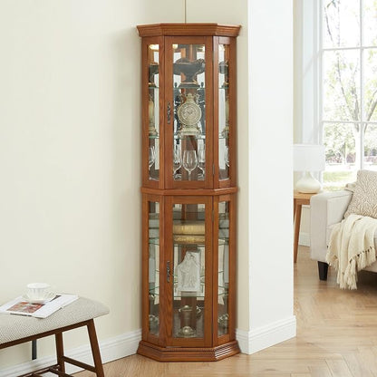 Glass Corner Display Cabinet by NALLBEIRRAA