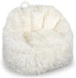 Big Joe Milano Bean Bag Chair, Ivory Shag Fur, Soft Faux Fur, 2.5 feet by BigJoe