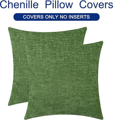 CaliTime Decorative Couch Throw Pillow Covers 18 X 18 Inches Forest Green | - Image 6
