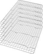 Stainless Steel Cooling Rack Size -Medium, 10 x 15 Inches, Dishwasher-Safe, Oven Safe, Cookie Cooling Racks for Baking & Cooking - Pack of 6