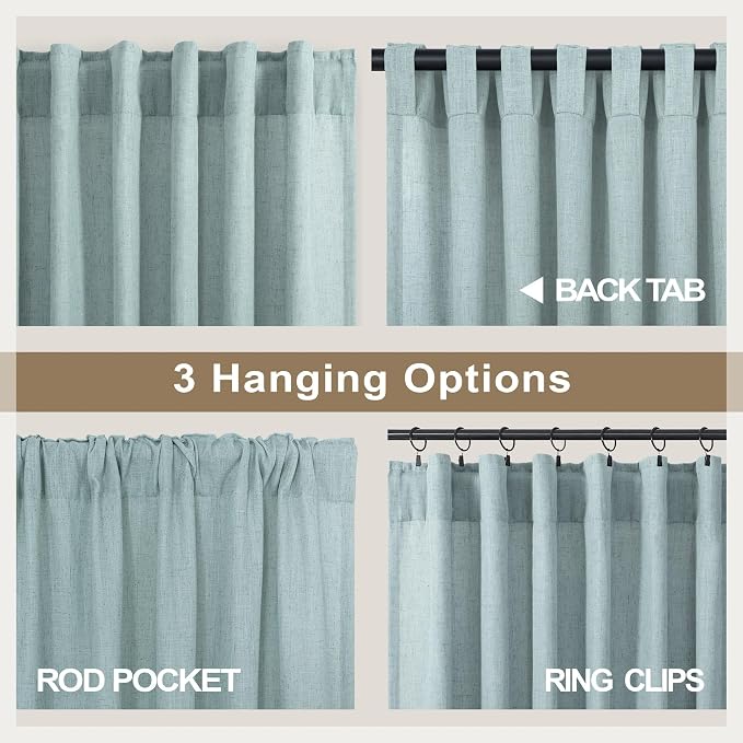 Seafoam Green Curtains 38 Inch Wide - Image 5