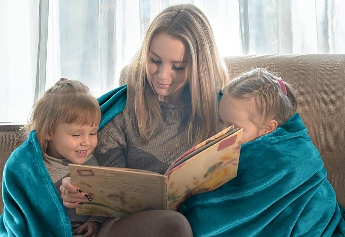 Utopia Bedding Soft Fleece Bed Blanket Queen Size Turquoise | Microfiber Plush - Image 7