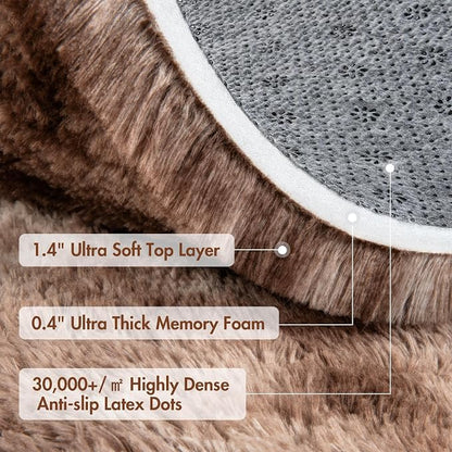 9x12 Ft Extra Large Shag Brown Area Rug - Image 9