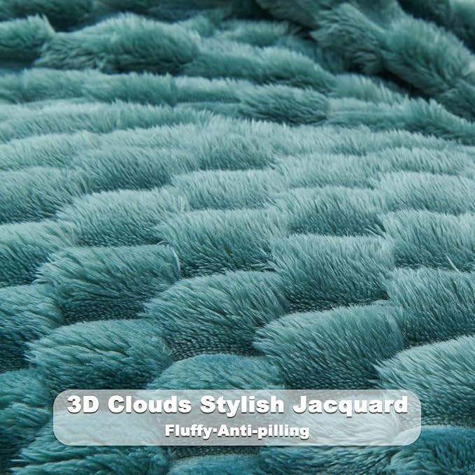 NEWCOSPLAY Fleece Clouds Cozy Twin Blanket - Image 5