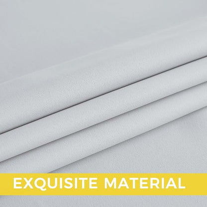 NICETOWN Room Darkening Draperies Curtains Panels, 2 Panels Greyish White W52 x - Image 5