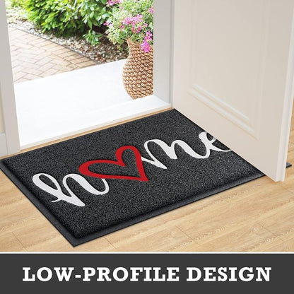 CozyBounty Black Door Mat Welcome Mats Home Non-Slip Doormat - Image 5