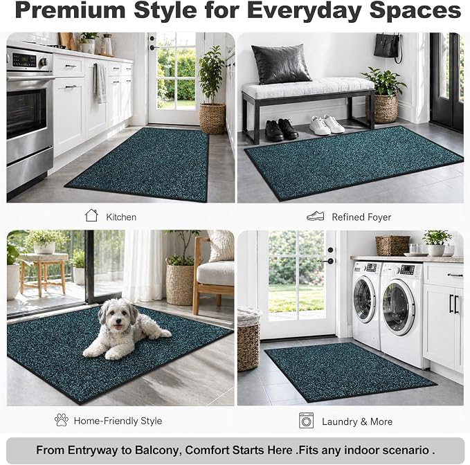 Super Absorbent Front Door Mat, 29.5" x 17", Non-Slip Washable Indoor Doormats - Image 8