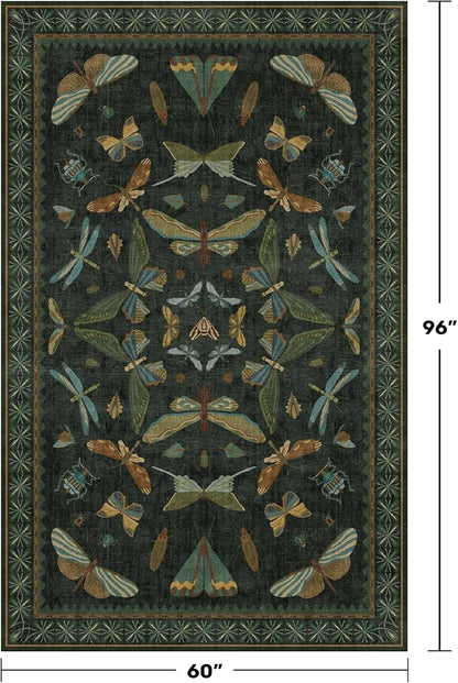Black and Green Rug 5x8 for Living Room - Image 2