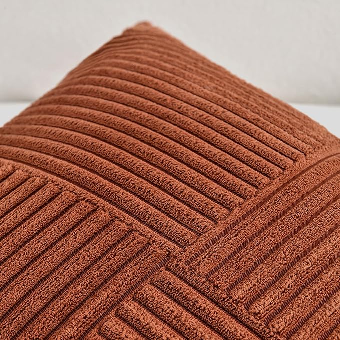 Fancy Homi 2 Packs Rust Long Lumbar Decorative Throw Pillow Covers 16x24 Inch - Image 4