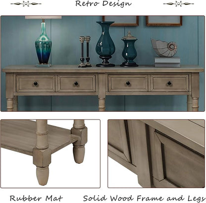 Merax Retro Console Table Sofa Table - Image 4