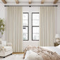 Cream Beige Pinch Pleated 120 Inch Curtains High Ceiling Linen Curtains | 100% by Twodrapes