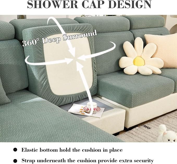 Couch Covers for 3 Cushion Sofa Pet Friendly Couch Cushion Covers Universal - Image 4