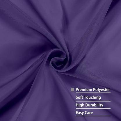 Purple Sheer Curtains 96 Inch Length, Elegant Sheer Curtains - Image 4