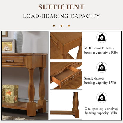 Knocbel Long Antique Entry Console Table - Image 8