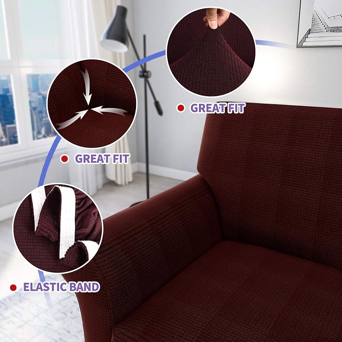 ZNSAYOTX 2 Piece Chair Covers for Living Room - Image 3