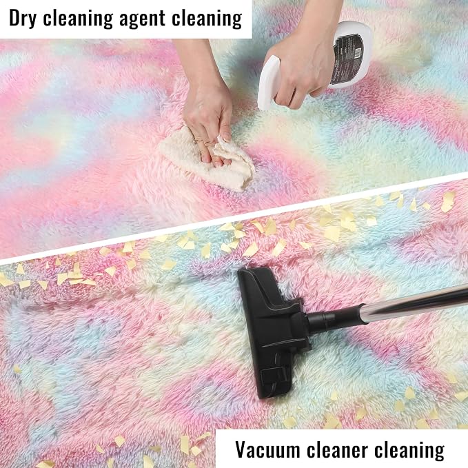 Vibrant Rainbow Rug 3x5 Ft, Bedside Preppy Dorm Area Rug - Image 7
