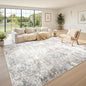 Beige Grey 10x14 Washable Area Rugs by Srugn