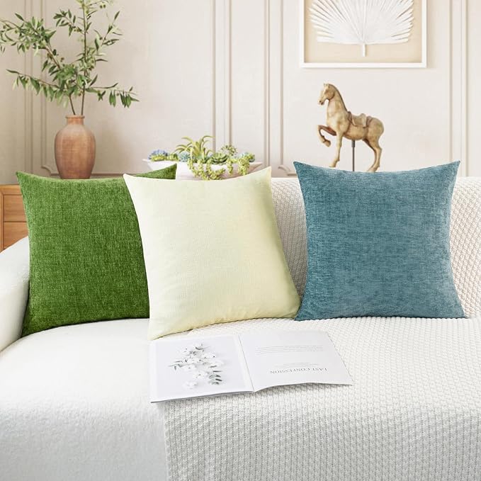 CaliTime Decorative Couch Throw Pillow Covers 22 X 22 Inches Beige | Pack of 2 - Image 5