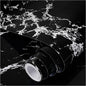 practicalWs Glossy Marble Wall Paper Granite Black/Grey Kitchen Countertop by practicalWs