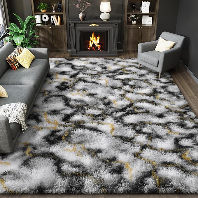 LOCHAS 4x6 Area Rugs Fluffy Living Room Carpets by LOCHAS