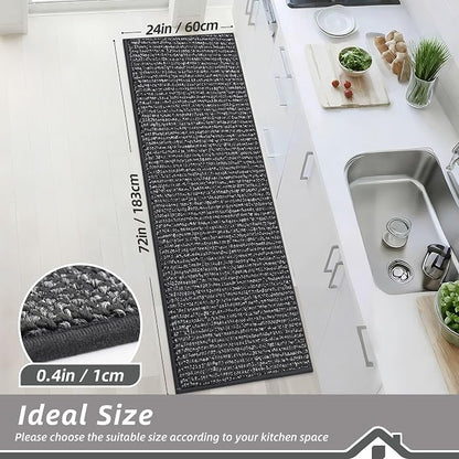 BEQHAUSE Kitchen Runner Rugs 24"x72", Kitchen Mats - Image 2