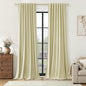 Extra Long 100% Blackout Linen Curtains by Guken