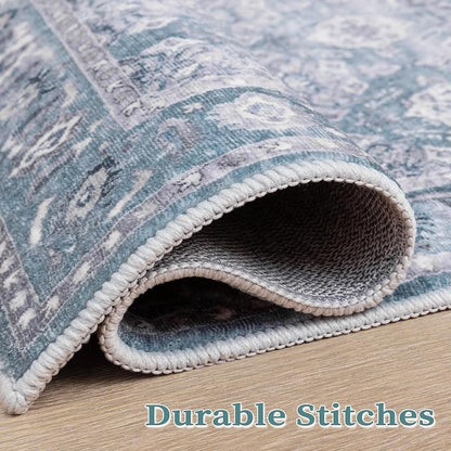 SERISSA 4x6 Washable Non Slip Floral Boho Area Rug - Image 7