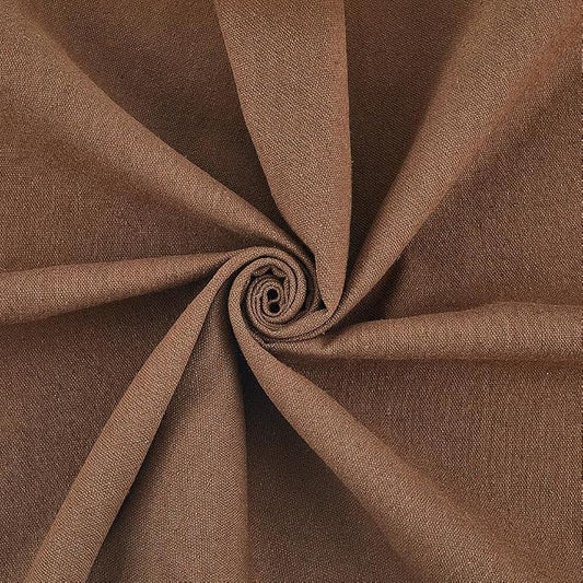 59 Inch Dark Brown Quilting Linen Type Cloth Fabric by The Yard Blend Solid by CABODYALS