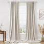 Extra Long 100% Blackout Linen Curtains by Guken