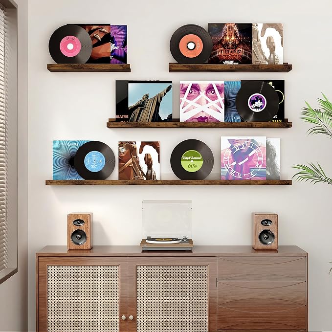 Floating Shelves for Wall, 16 inch Wood Floating Shelves Set of 2, Picture - Image 7