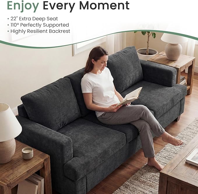 YOUDENOVA Sofa, 3 Piece Set Comfy Sofa, Loveseat & 2 3-Seater Couch - Image 4