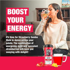 Tiesta Tea - Strawberry Samba Mate, Loose Leaf, Strawberry Hibiscus Mate Tea, High Caffeinated Fruit Blend, Make Hot or Iced Up to 50 Cups, 4 oz Refillable Tin
