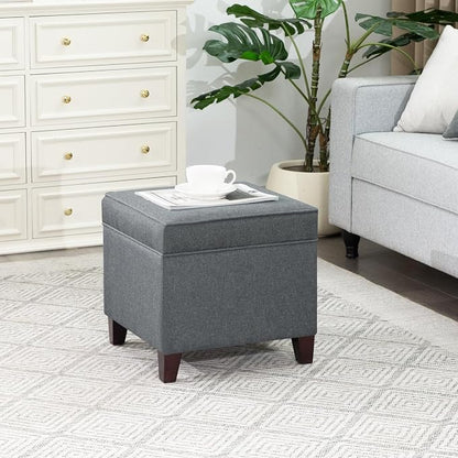 Adeco Chest and Footrest-Square Seat Storage Bench Ottoman - Image 3