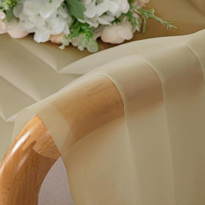 Sheer Curtains 54 Inch Length 2 Panels Set - Image 3