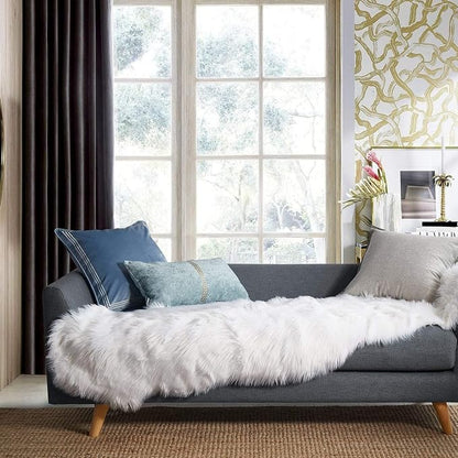 Ashler Faux Fur Rug, 2 x 6 Ft, Machine Washable | Fluffy Sheepskin, Fuzzy Ultra by AshlerHomeDeco
