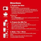 J WAY Instant Boba Bubble Pearl Milk Tea Kit with Authentic Brown Sugar Tapioca Boba, Ready in Under One Minute, Paper Straws Included - 6 Servings