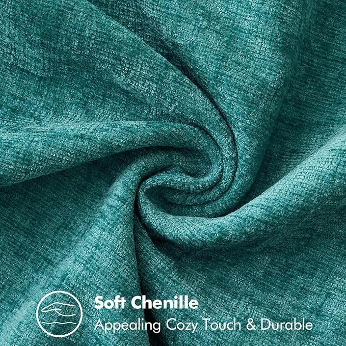 MIULEE Decorative Couch Throw Pillow Covers 18x18 Inch Teal 2 Pack | Farmhouse - Image 3