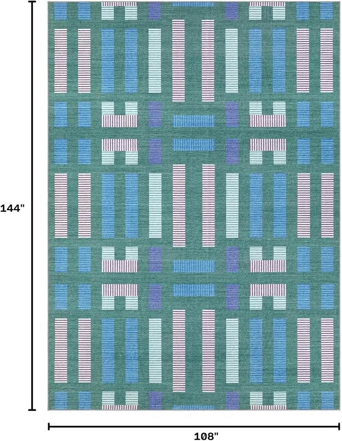 cotiled Boho 9x12 Area Rug for Living Room: Large Moroccan Washable Rug | Solve - Image 2