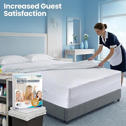 Utopia Bedding Mattress Protector Zippered Twin Size, 100% Waterproof Bed Bug - Image 4