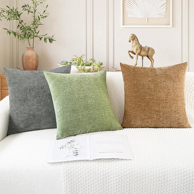 CaliTime Decorative Couch Throw Pillow Covers 18 X 18 Inches Apricot Brown | - Image 5