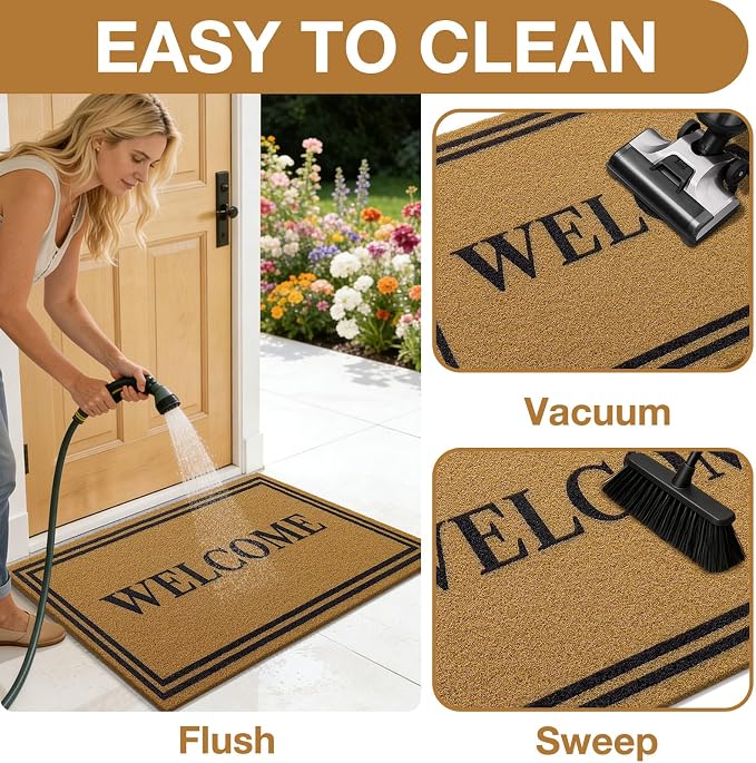 OLANLY Front Door Mat, Low Profile Doormat, Stain and Fade Resistant, - Image 7
