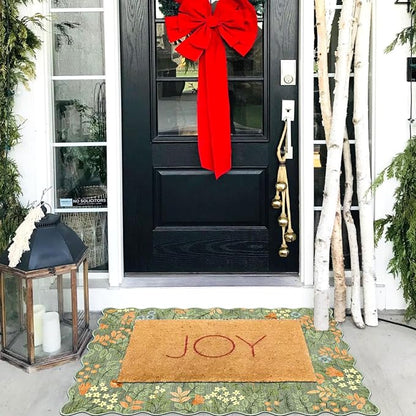 Front Door Mat Indoor Outside Entrance, 2x3 Sage Green Floral Rug | Non-Slip - Image 6