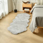 White Black Faux Sheepskin Runner Rugs 2x6 ft, Fluffy Fur Couch Covers | Shag by duduta
