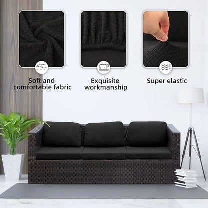 8PCS Patio Cushion Covers.Patio Furniture Couch SeatSlipcovers | Washable - Image 3