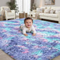 PLHXFR 6x9 Area Rugs Living Room: Fluffy Bedroom Soft Shag Rug Kid Rainbow | by PLHXFRSoftAreaRugs