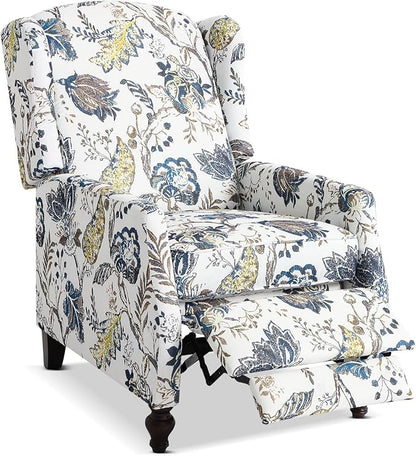 Upholstered Wingback Recliner Chair by Consofa