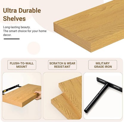 36 Inch Floating Shelves, 12 Inch Deep Floating Shelves - Image 4