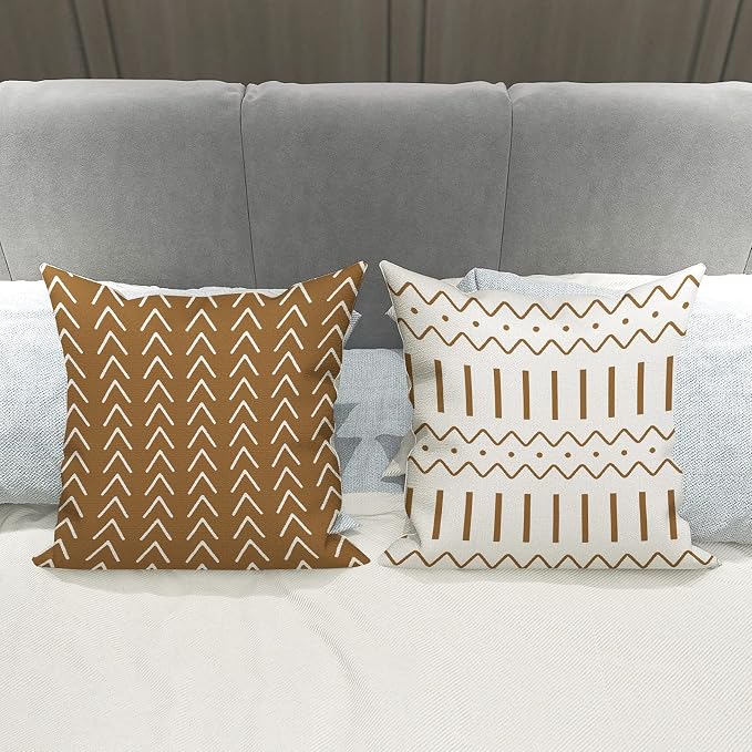 YCOLL Pillow Covers 18x18 Set of 4, Modern Sofa Throw Pillow Cover, Decorative - Image 4