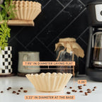 Tupkee Coffee Filters 8-12 Cups - 600 Count, Basket Style, Natural Brown Unbleached Coffee Filter, Made in the USA